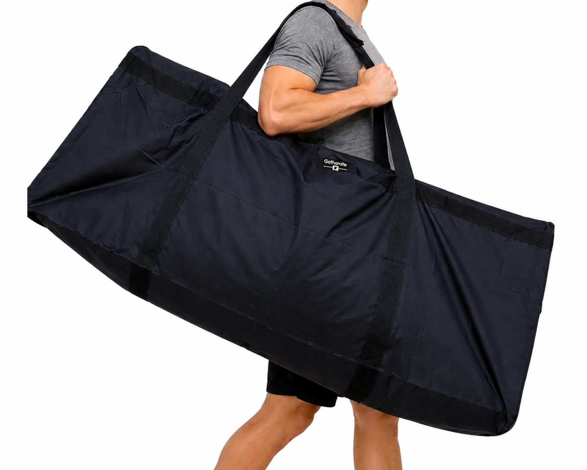 Gothamite 50-inch Duffel Bag Cargo Travel Oversize Hockey Sports Duffle, Black, XL