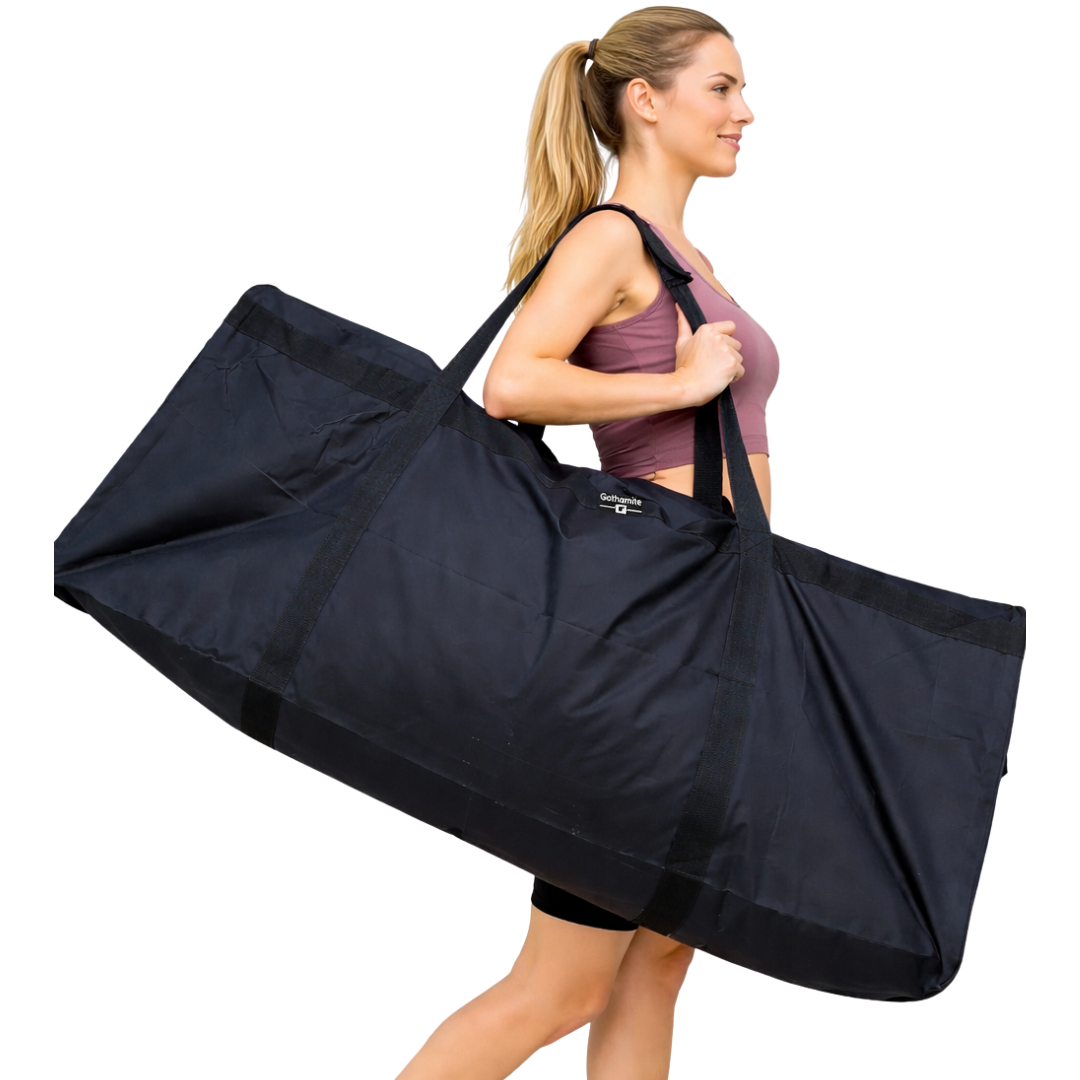 Gothamite 50-inch Duffel Bag Cargo Travel Oversize Hockey Sports Duffle, Black, XL