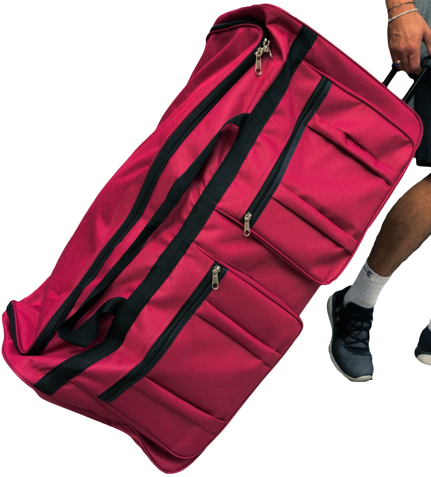 Gothamite 36-inch Duffle Bag With Wheels Cargo Travel Hockey Sports Duffle, Fuchsia, XL