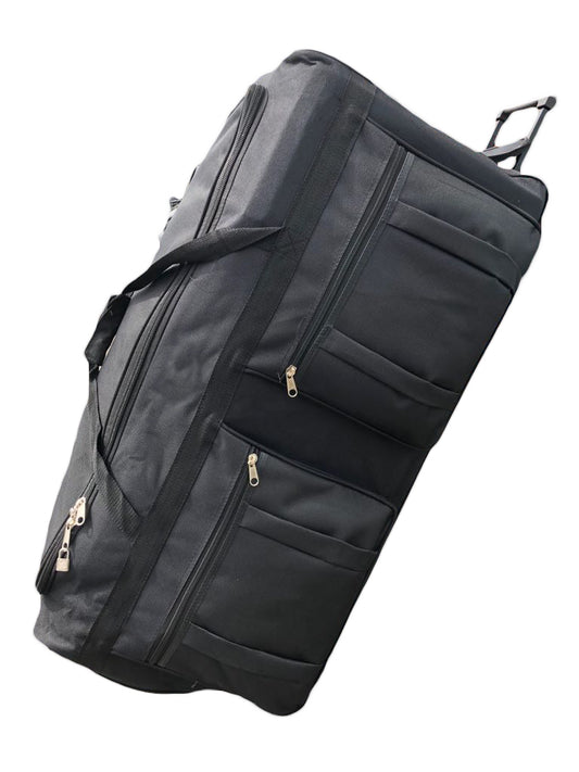 Gothamite 46 Inch Rolling Duffle Bag With Wheels - Christmas Tree Bag, Bottom Wheeled Oversized Travel Luggage Heavy Duty Duffle Bag for Military Bag, Sports Equipment Bag