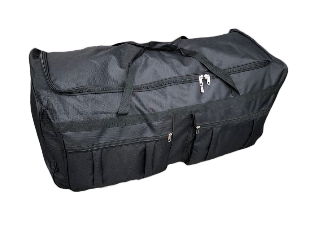 Gothamite 46 Inch Rolling Duffle Bag With Wheels - Christmas Tree Bag, Bottom Wheeled Oversized Travel Luggage Heavy Duty Duffle Bag for Military Bag, Sports Equipment Bag