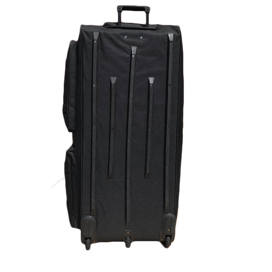 Gothamite 36-Inch Rolling Duffle Bag with Wheels, Luggage Bag, Hockey Bag, XL Duffle Bag with Rollers, Heavy Duty Oversized Bag (Black)
